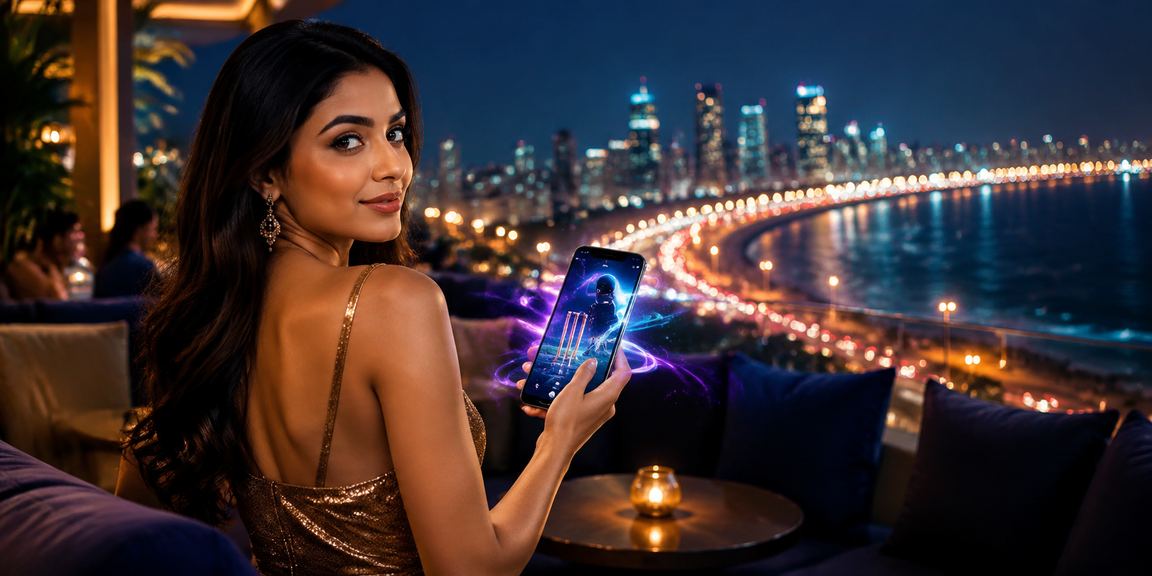 Mumbai Marine Drive cricket betting hub at night